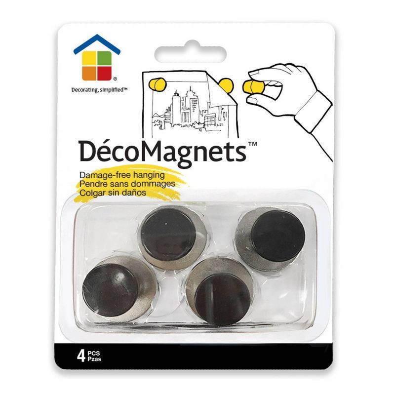 slide 1 of 9, Under the Roof Decorating Magnets 4ct Black, 4 ct