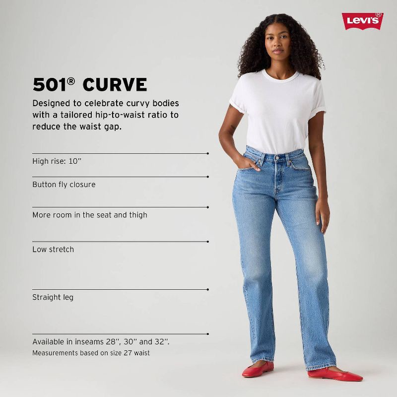 slide 4 of 5, Levi's® Women's 501® Curve Jeans - Play On Ref 28, 1 ct