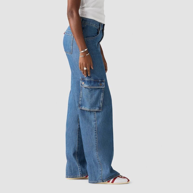 slide 2 of 3, Levi's® Women's Superlow Loose Jeans - All Over Blue 25, 1 ct