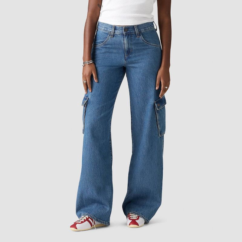 slide 1 of 3, Levi's® Women's Superlow Loose Jeans - All Over Blue 25, 1 ct