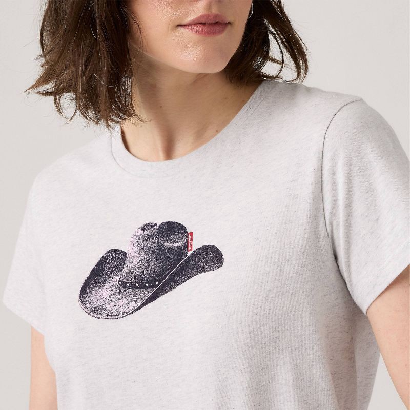 slide 4 of 4, Levi's® Women's The Perfect T-Shirt - Moody Cowboy Hat Orbit Heather XL, 1 ct