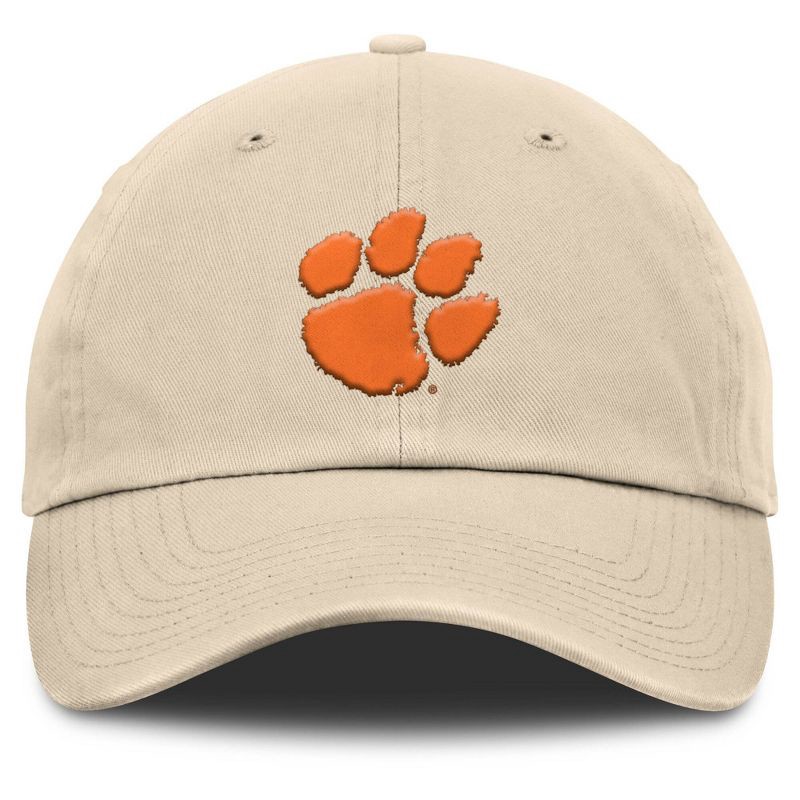 slide 2 of 4, NCAA Clemson Tigers Unstructured Khaki Tonal Cotton Hat, 1 ct
