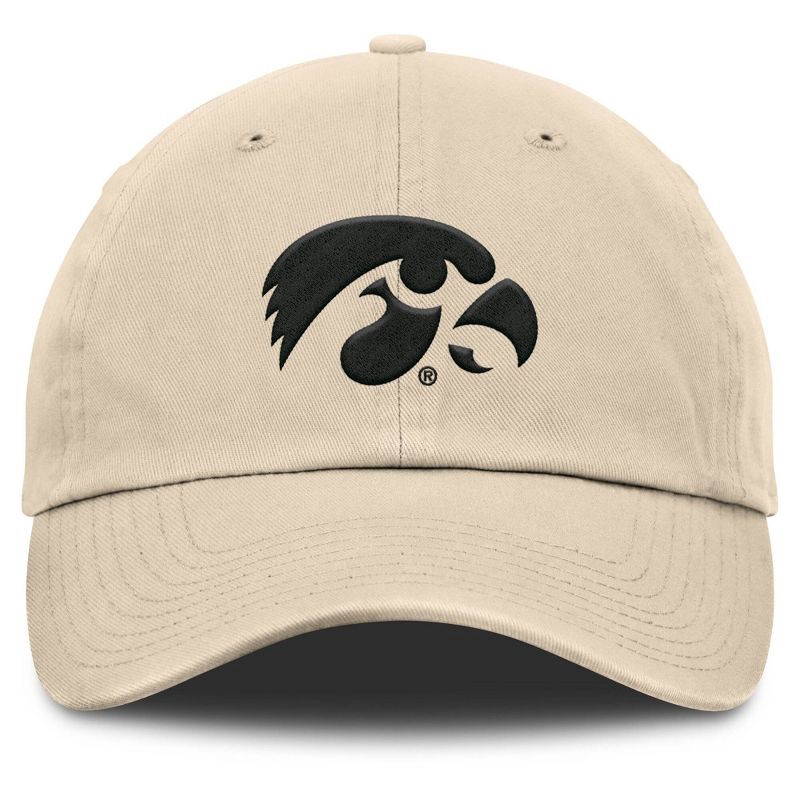 slide 2 of 4, NCAA Iowa Hawkeyes Unstructured Khaki Washed Cotton Hat, 1 ct