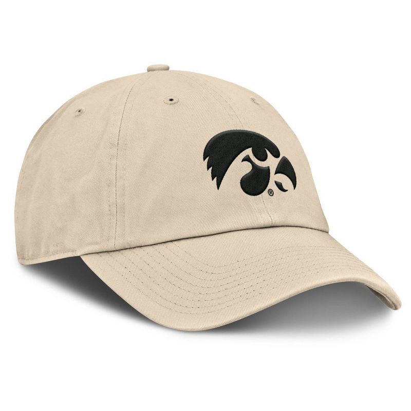 slide 3 of 4, NCAA Iowa Hawkeyes Unstructured Khaki Washed Cotton Hat, 1 ct