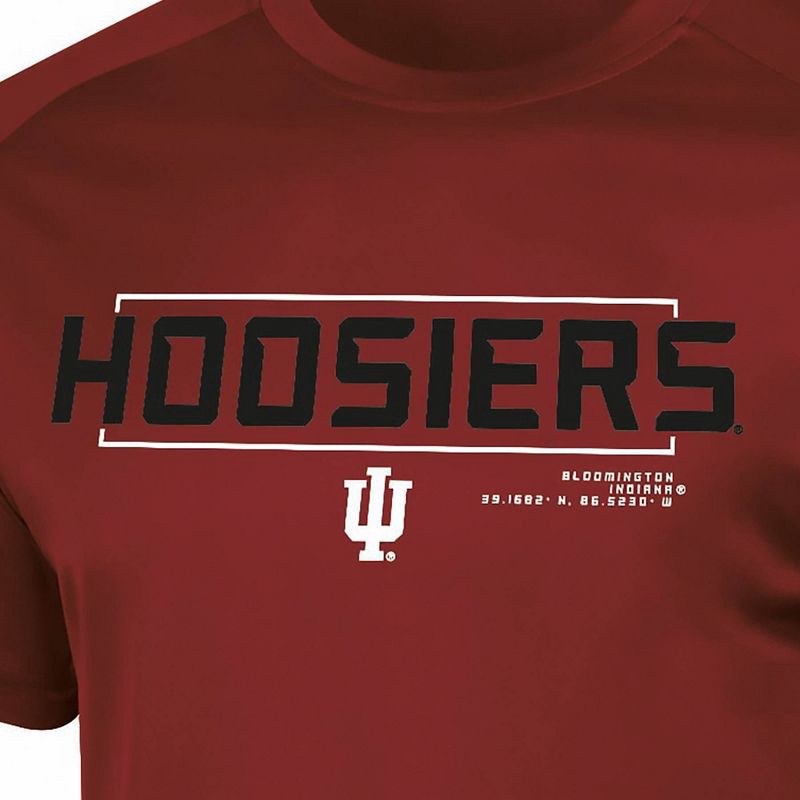slide 3 of 3, NCAA Indiana Hoosiers Men's Poly T-Shirt - M: Lightweight Crew Neck, Short Sleeve, 1 ct