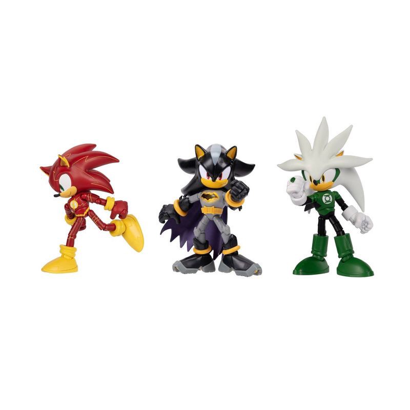 slide 2 of 14, DC x Sonic the Hedgehog 5" Action Figure Multipack Power vs Speed, 1 ct