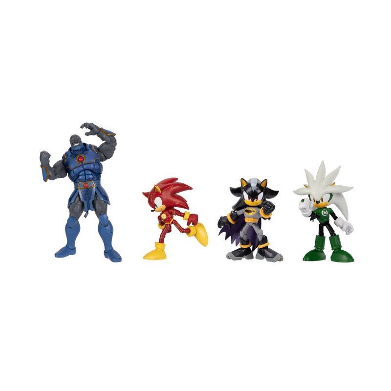 slide 1 of 14, DC x Sonic the Hedgehog 5" Action Figure Multipack Power vs Speed, 1 ct