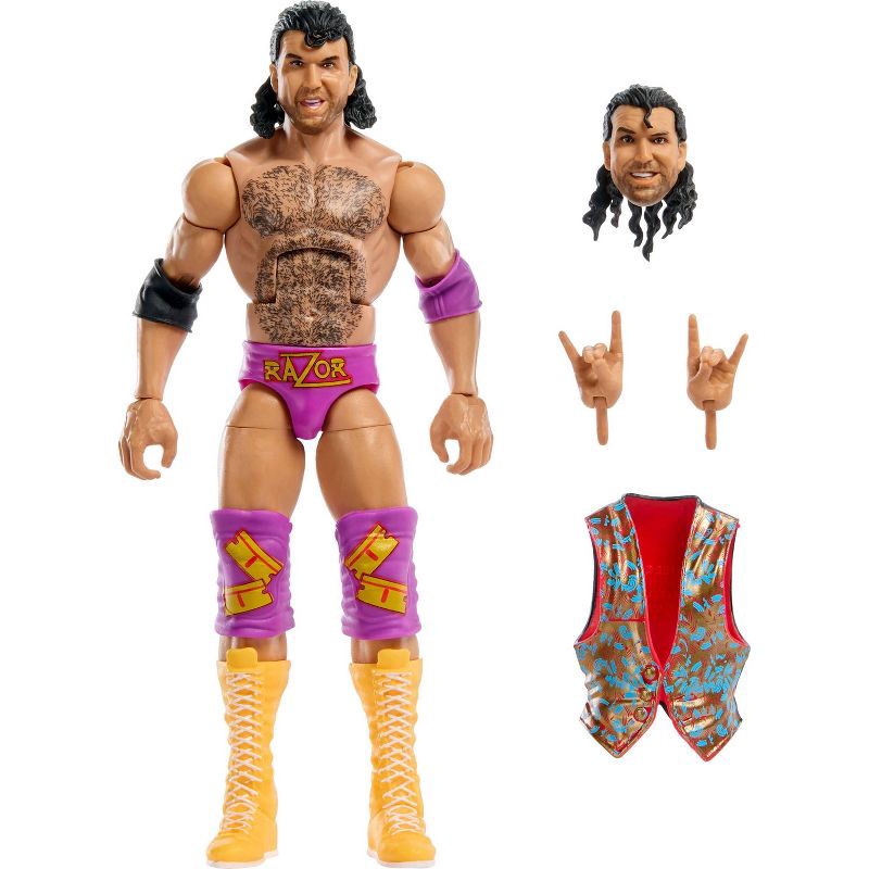 slide 1 of 6, WWE Legends Razor Ramon Action Figure & Accessories, 6" Collectible Set, 1 ct