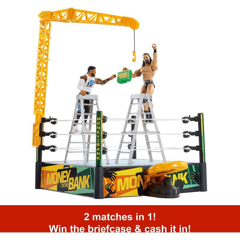 slide 3 of 6, WWE Money in the Bank Cash-In Ring Action Figure Playset, 1 ct