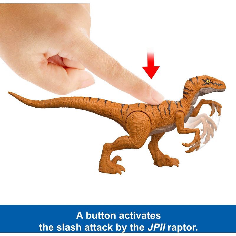 slide 9 of 12, Jurassic World Jurassic Park I II and III Velociraptor Trilogy Set, 3 Action Figures with Attack, 1 ct