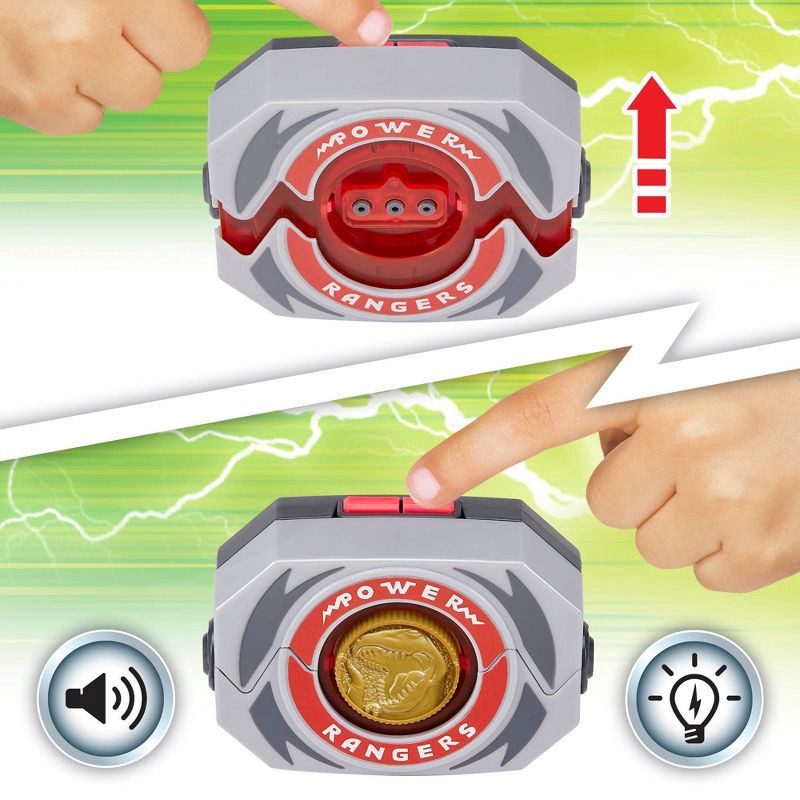 slide 7 of 11, Mighty Morphin Power Rangers Re-Ignition Power Morpher Roleplay Toy with Lights, Sounds and 5 Power Coins, 1 ct