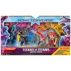 MonsterVerse Titans vs Titans 5 Pk Battle Set – Godzilla Evolved, Kong with B.E.A.S.T. Glove, King Ghidorah with Whiplash Action Figures