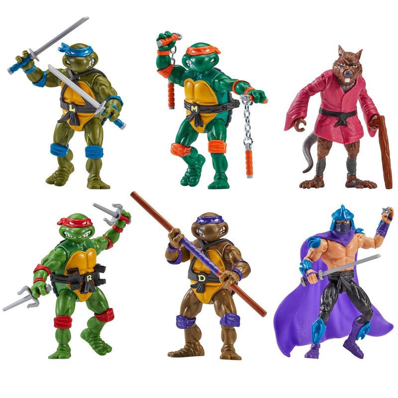 slide 2 of 10, Teenage Mutant Ninja Turtles: Classic 4" Remastered Figure Bundle - 6pk (Target Exclusive), 6 ct