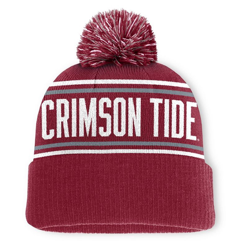 slide 2 of 4, NCAA Alabama Crimson Tide Solid Cuffed Pom Beanie, 1 ct
