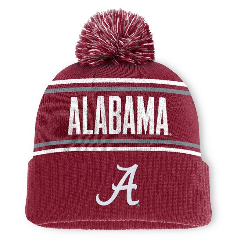 slide 1 of 4, NCAA Alabama Crimson Tide Solid Cuffed Pom Beanie, 1 ct