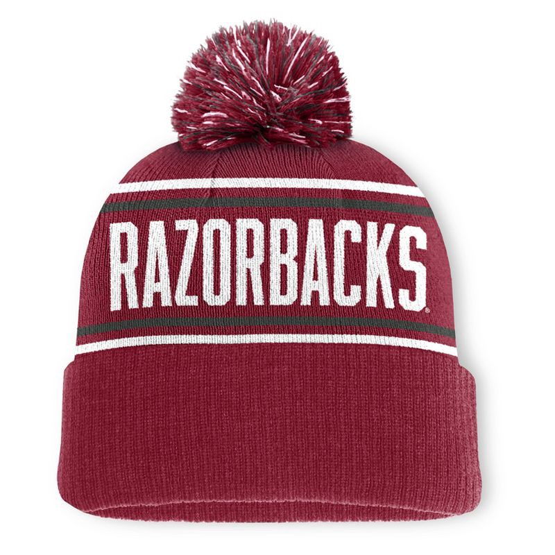 slide 2 of 4, NCAA Arkansas Razorbacks Cuffed Pom Beanie, 1 ct