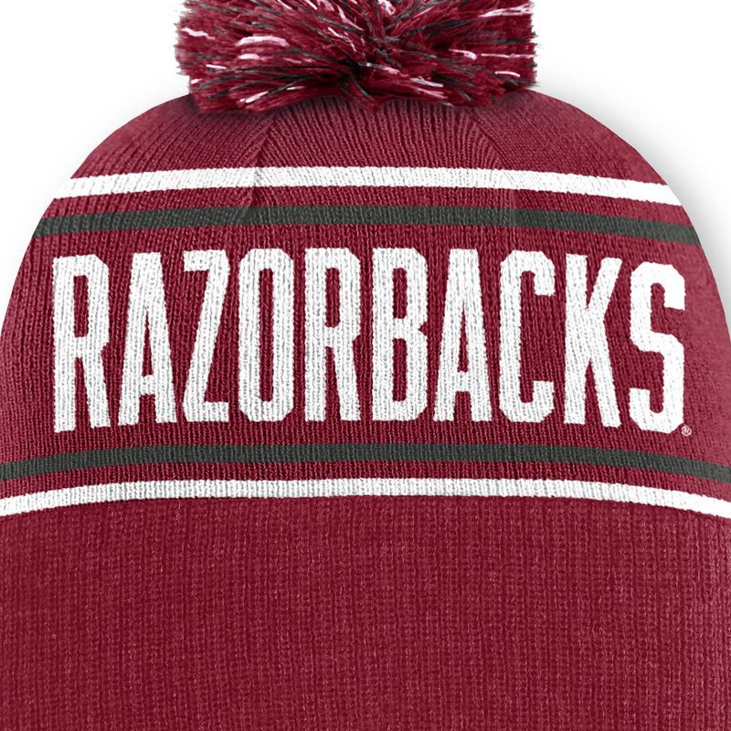 slide 4 of 4, NCAA Arkansas Razorbacks Cuffed Pom Beanie, 1 ct