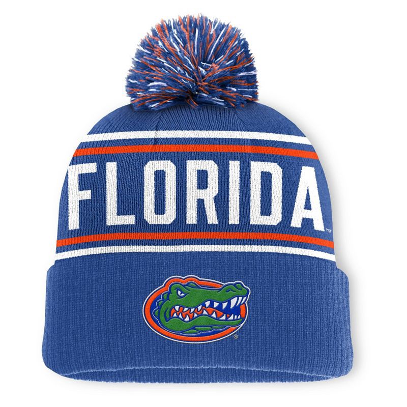 slide 1 of 4, NCAA Florida Gators Cuffed Knit Pom Beanie, 1 ct