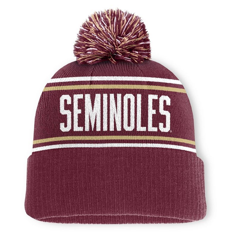 slide 2 of 4, NCAA Florida State Seminoles Cuffed Knit Pom Beanie, 1 ct