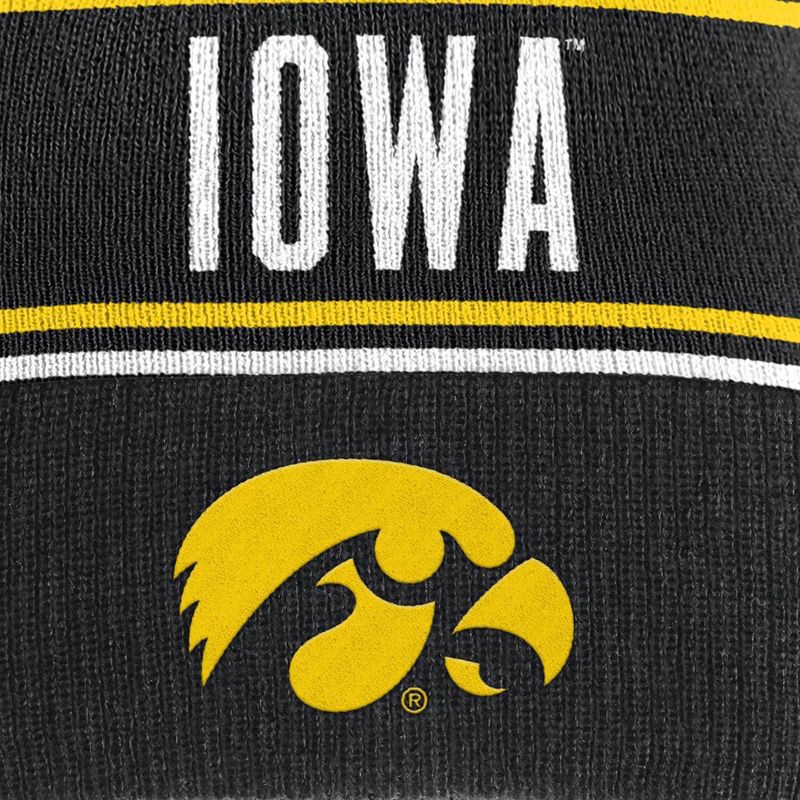 slide 3 of 4, NCAA Iowa Hawkeyes Cuffed Knit Pom Beanie, 1 ct