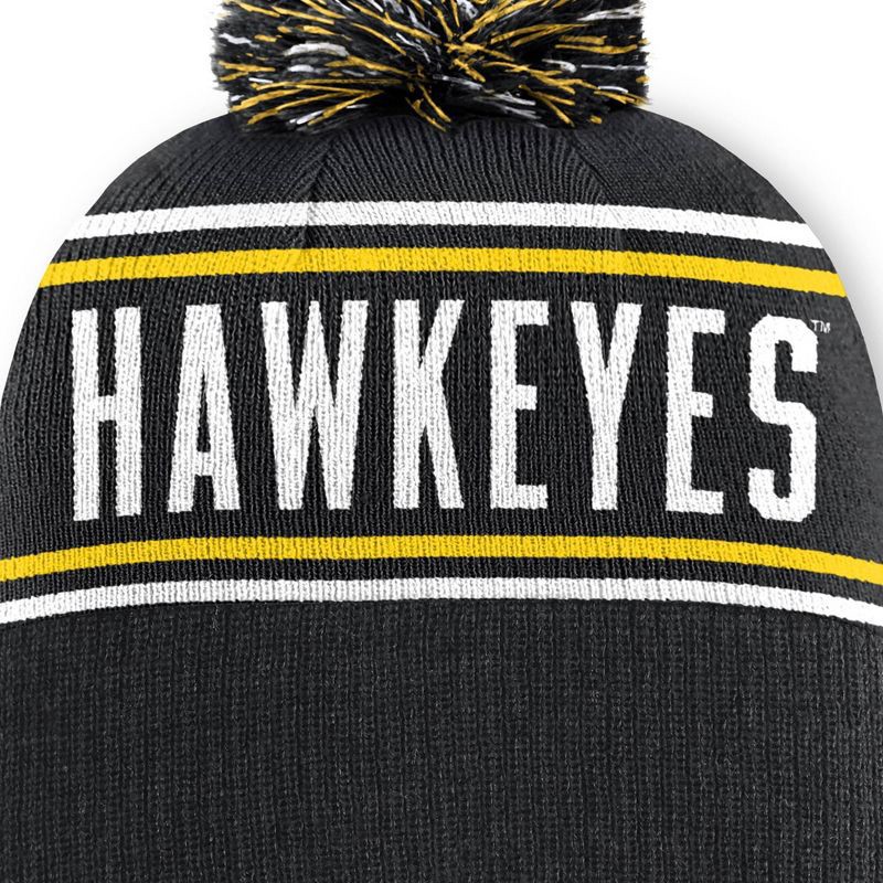 slide 4 of 4, NCAA Iowa Hawkeyes Cuffed Knit Pom Beanie, 1 ct