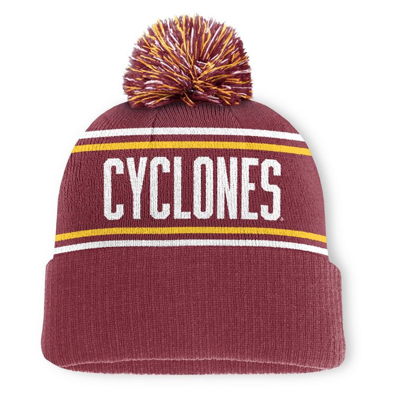slide 2 of 4, NCAA Iowa State Cyclones Cuffed Knit Pom Beanie, 1 ct