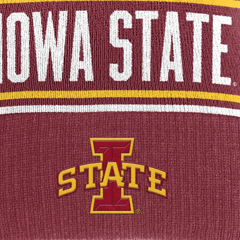 slide 3 of 4, NCAA Iowa State Cyclones Cuffed Knit Pom Beanie, 1 ct
