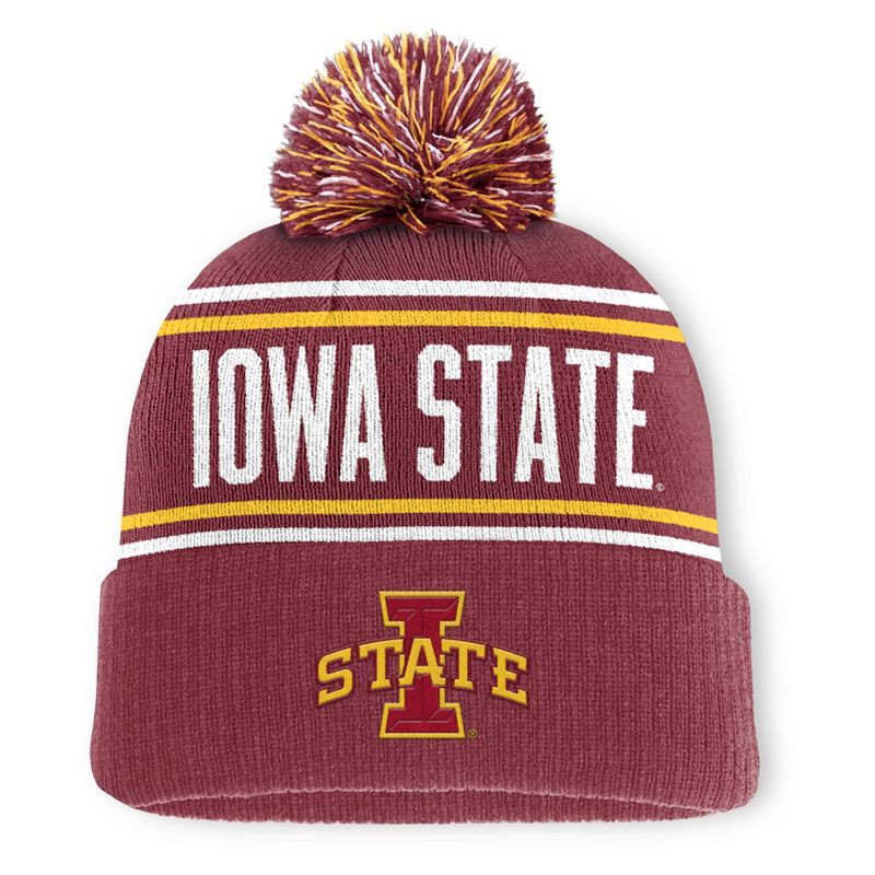 slide 1 of 4, NCAA Iowa State Cyclones Cuffed Knit Pom Beanie, 1 ct