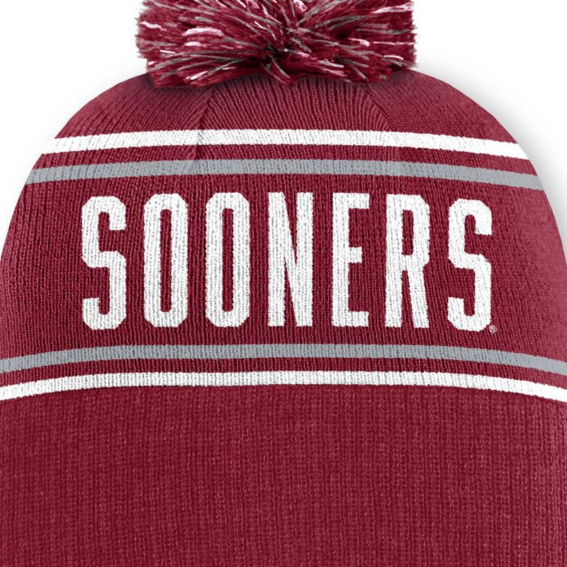slide 4 of 4, NCAA Oklahoma Sooners Cuffed Knit Pom Beanie, 1 ct