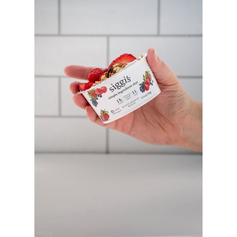 slide 7 of 7, siggi's Acai and Mixed Berry Traditional Yogurt Cups - 5.3oz/4ct, 4 ct; 5.3 oz