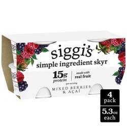 siggi's Acai and Mixed Berry Traditional Yogurt Cups - 5.3oz/4ct