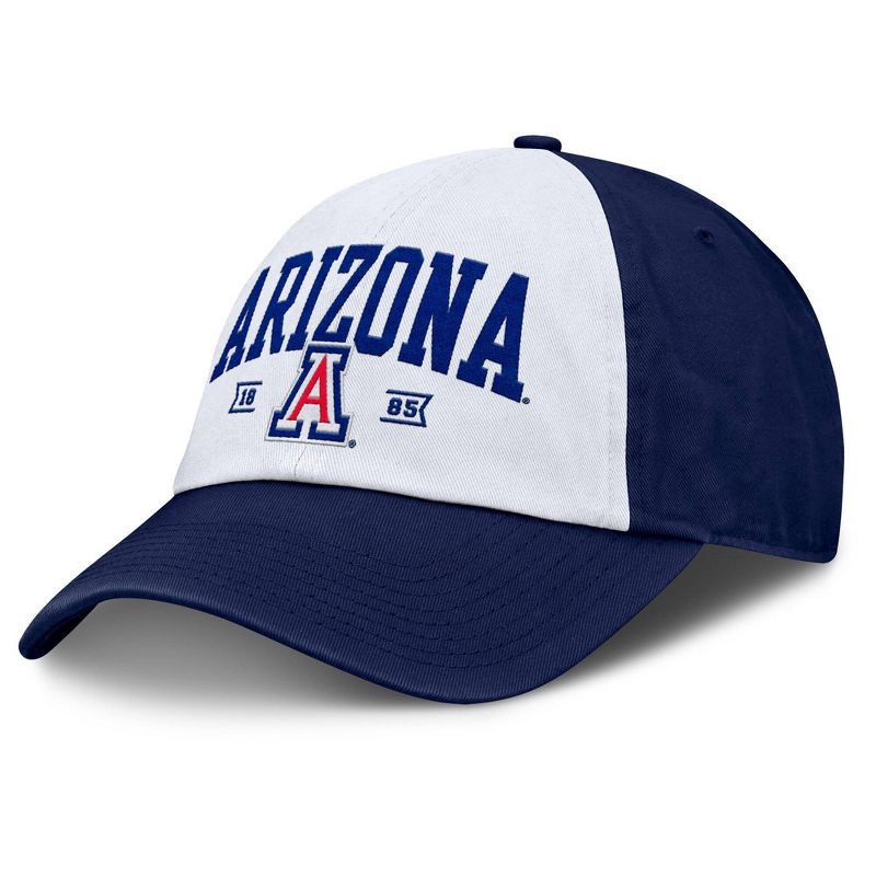 slide 1 of 4, NCAA Arizona Wildcats Unstructured White Cotton Hat, 1 ct