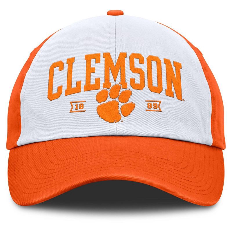 slide 2 of 4, NCAA Clemson Tigers Unstructured White Cotton Hat, 1 ct
