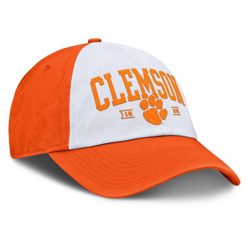 slide 3 of 4, NCAA Clemson Tigers Unstructured White Cotton Hat, 1 ct