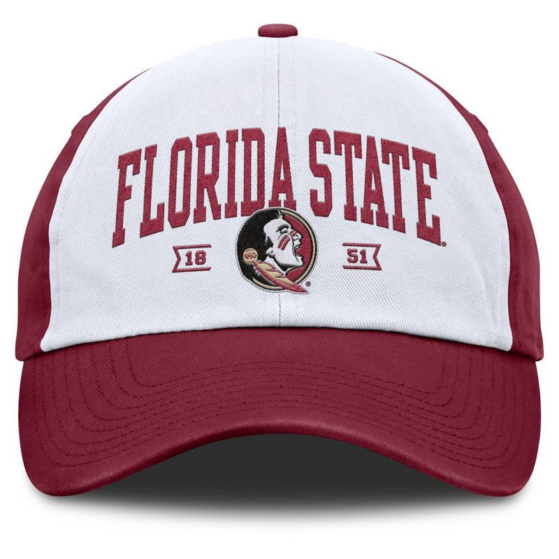 slide 2 of 4, NCAA Florida State Seminoles Unstructured White Cotton Hat, 1 ct