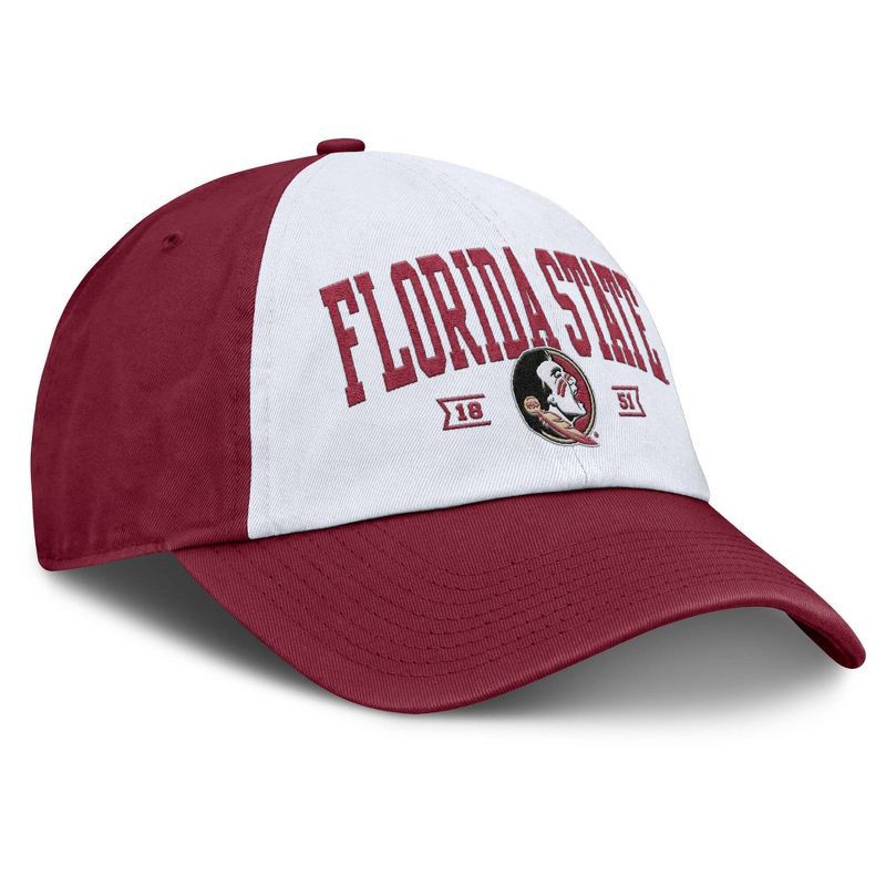 slide 3 of 4, NCAA Florida State Seminoles Unstructured White Cotton Hat, 1 ct