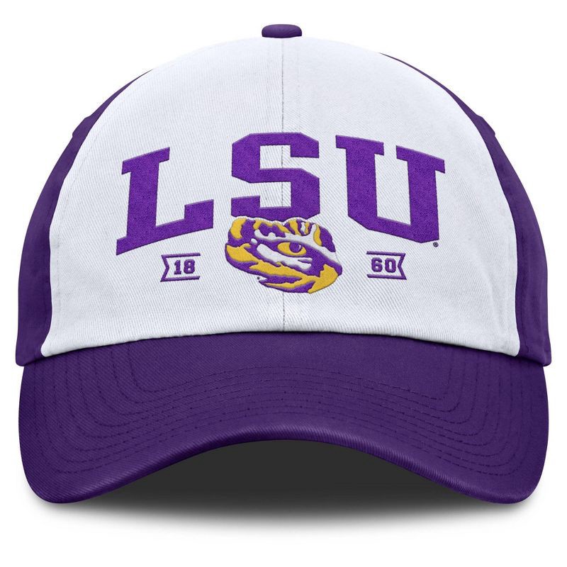 slide 2 of 4, NCAA LSU Tigers Unstructured White Cotton Hat, 1 ct