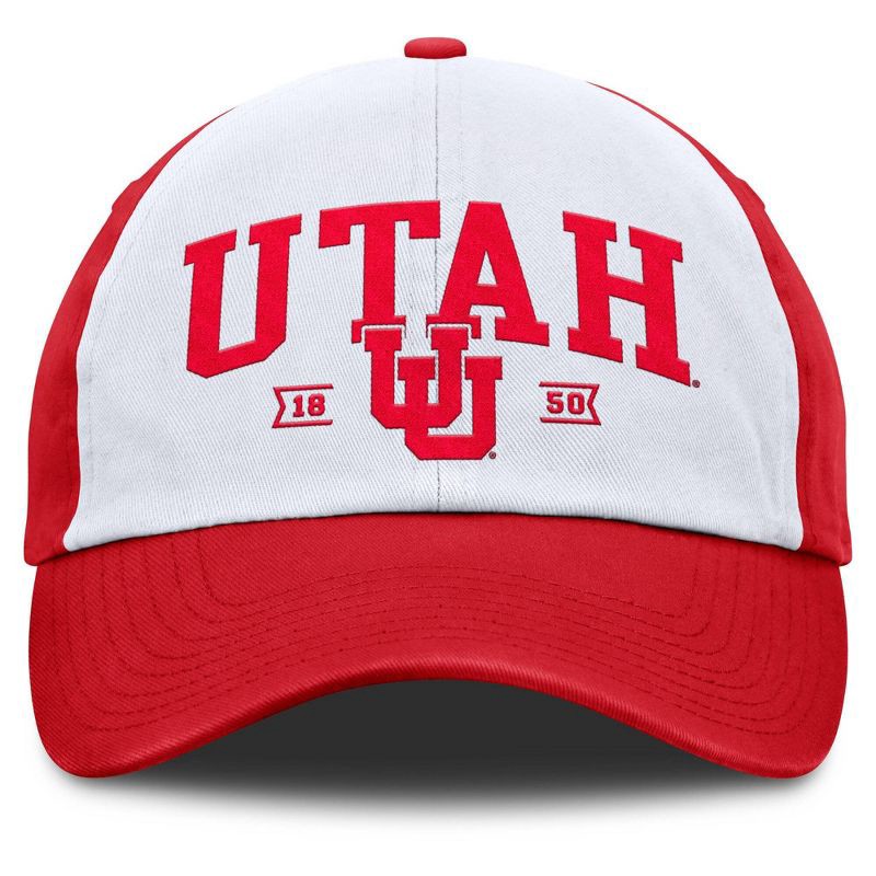slide 2 of 4, NCAA Utah Utes Unstructured White Cotton Hat, 1 ct
