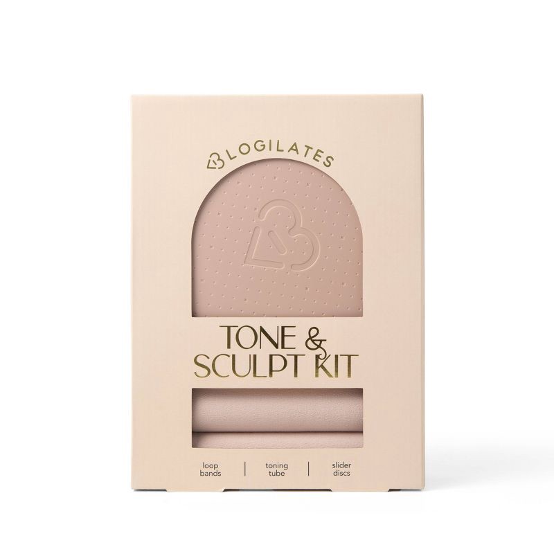 slide 3 of 4, Blogilates Tone and Sculpt Fitness Kit Slider Discs Toning Tube and Resistance Band - Light/Medium, 1 ct