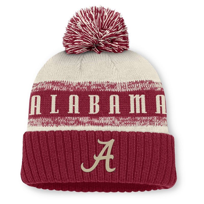 slide 1 of 4, NCAA Alabama Crimson Tide Cuffed Pom Beanie, 1 ct