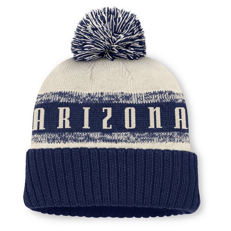 slide 2 of 4, NCAA Arizona Wildcats Cuffed Tan Pom Beanie, 1 ct