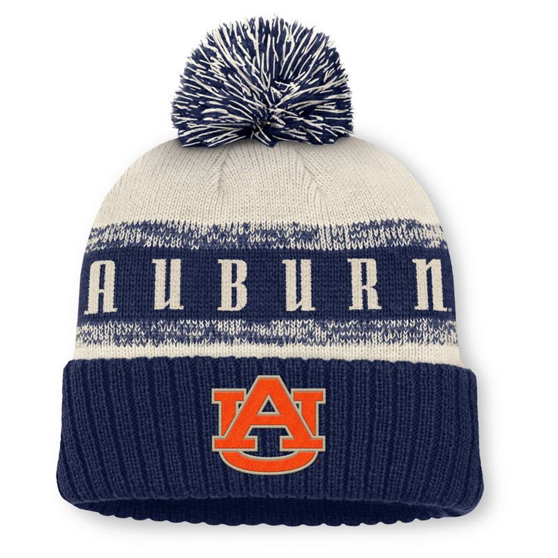 slide 1 of 4, NCAA Auburn Tigers Cuffed Pom Beanie, 1 ct