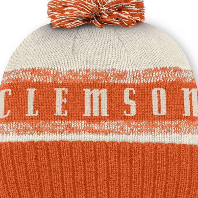 slide 4 of 4, NCAA Clemson Tigers Cuffed Pom Beanie, 1 ct