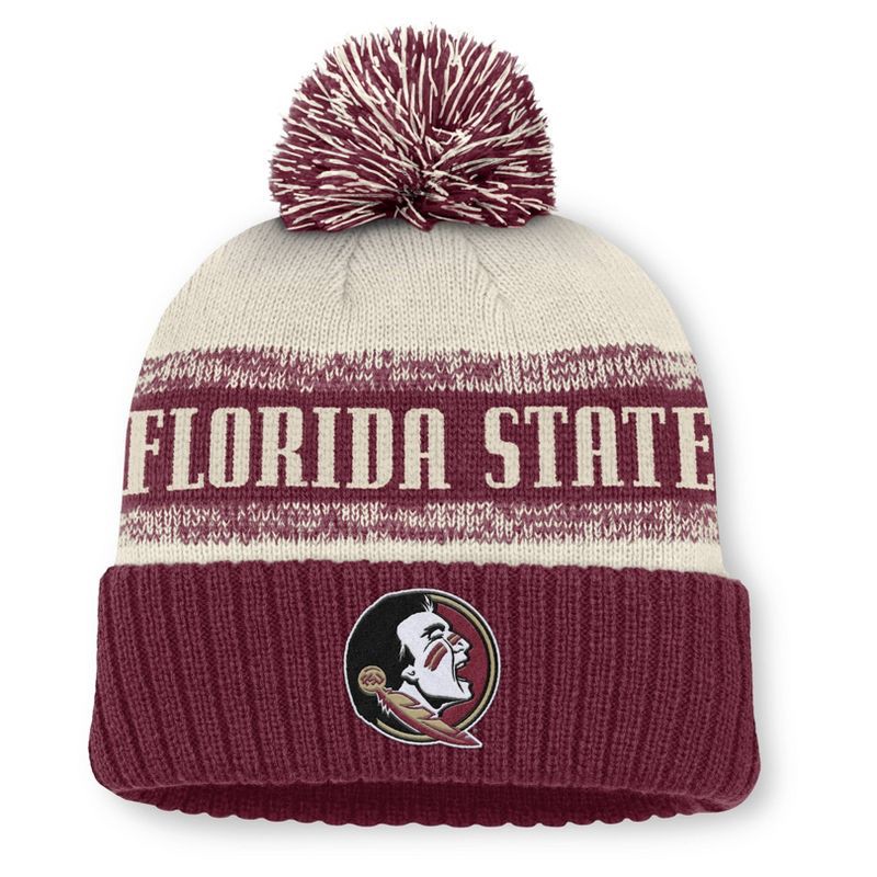 slide 1 of 4, NCAA Florida State Seminoles Cuffed Pom Beanie, 1 ct
