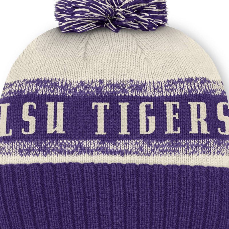 slide 4 of 4, NCAA LSU Tigers Cuffed Pom Beanie, 1 ct