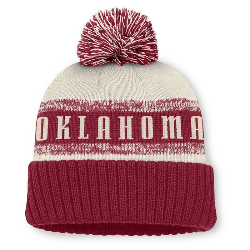 slide 2 of 4, NCAA Oklahoma Sooners Cuffed Pom Beanie, 1 ct