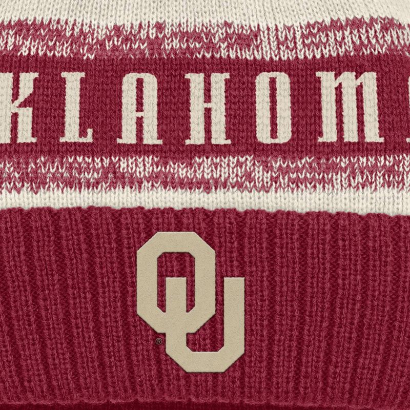 slide 3 of 4, NCAA Oklahoma Sooners Cuffed Pom Beanie, 1 ct