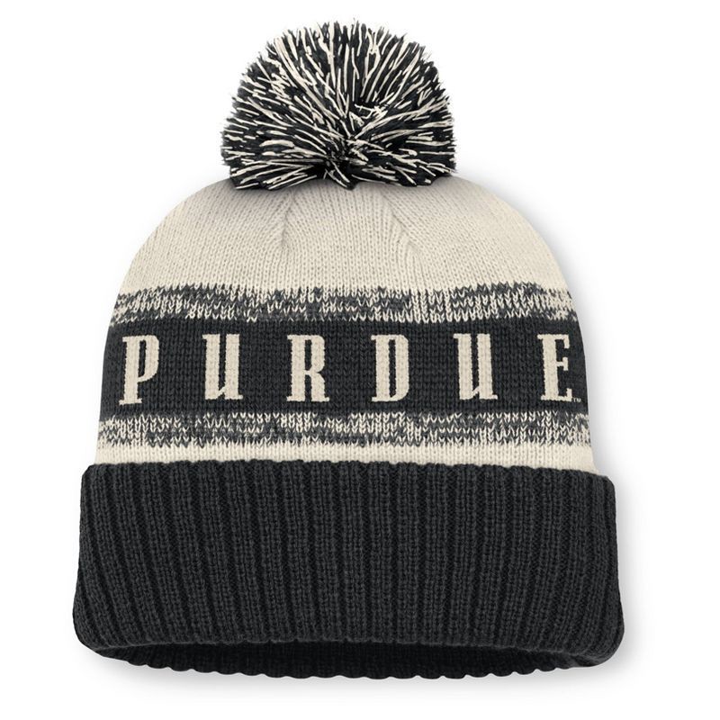 slide 2 of 4, NCAA Purdue Boilermakers Cuffed Pom Beanie, 1 ct