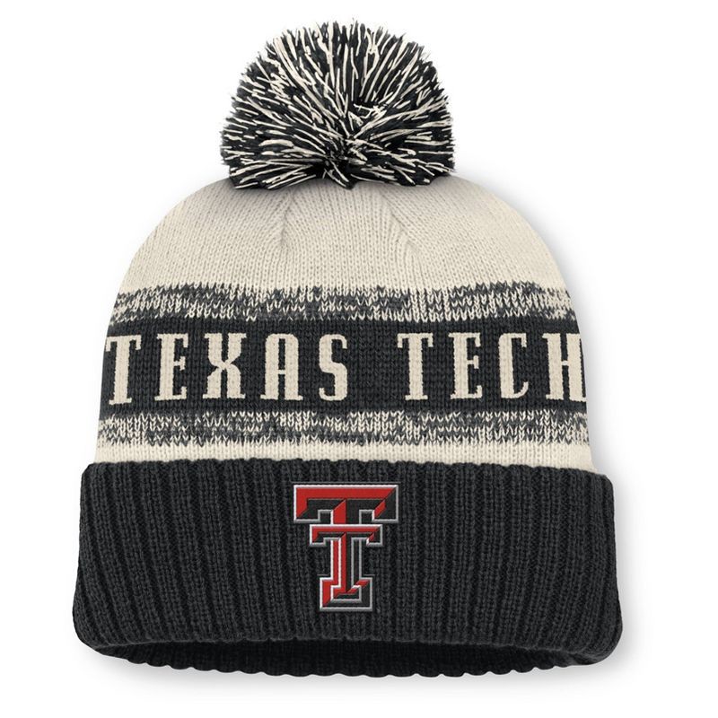slide 1 of 4, NCAA Texas Tech Red Raiders Cuffed Pom Beanie, 1 ct