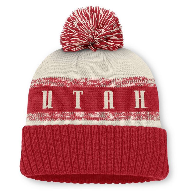 slide 2 of 4, NCAA Utah Utes Cuffed Pom Beanie, 1 ct